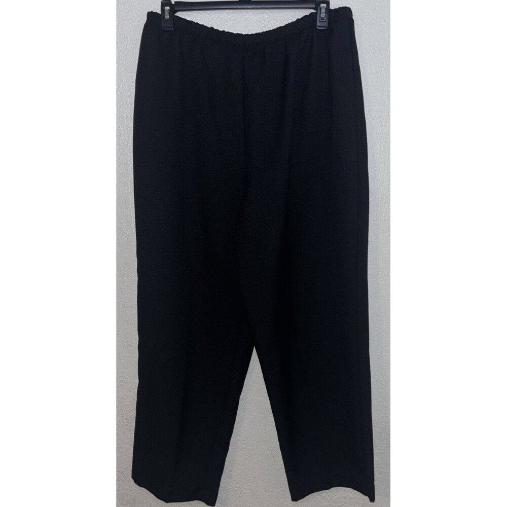 Women Plus Size 18W Dress Pants Elastic Waist Black Unbranded